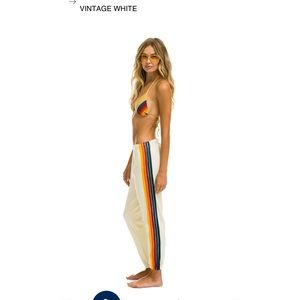 NWT Aviator Nation Vintage White Sweatpants
